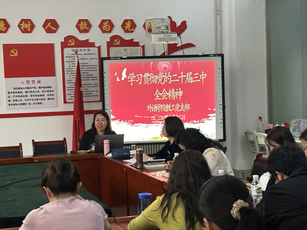 懂球体育教工党支部开展学习贯彻党的二十届三中全会精神党课学习教育